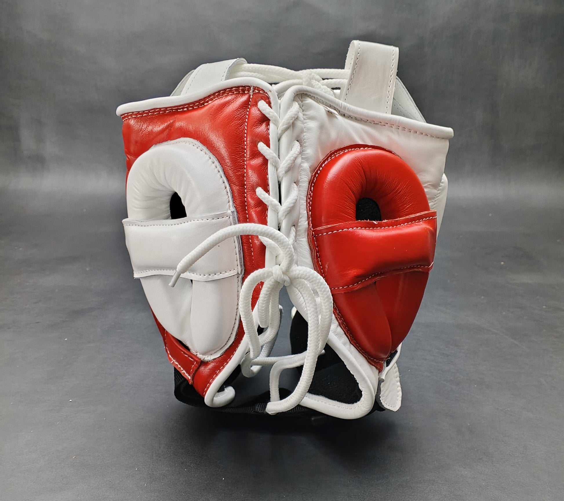 Customizable White and Red Winning Boxing Sets With Cheeks Head Guard