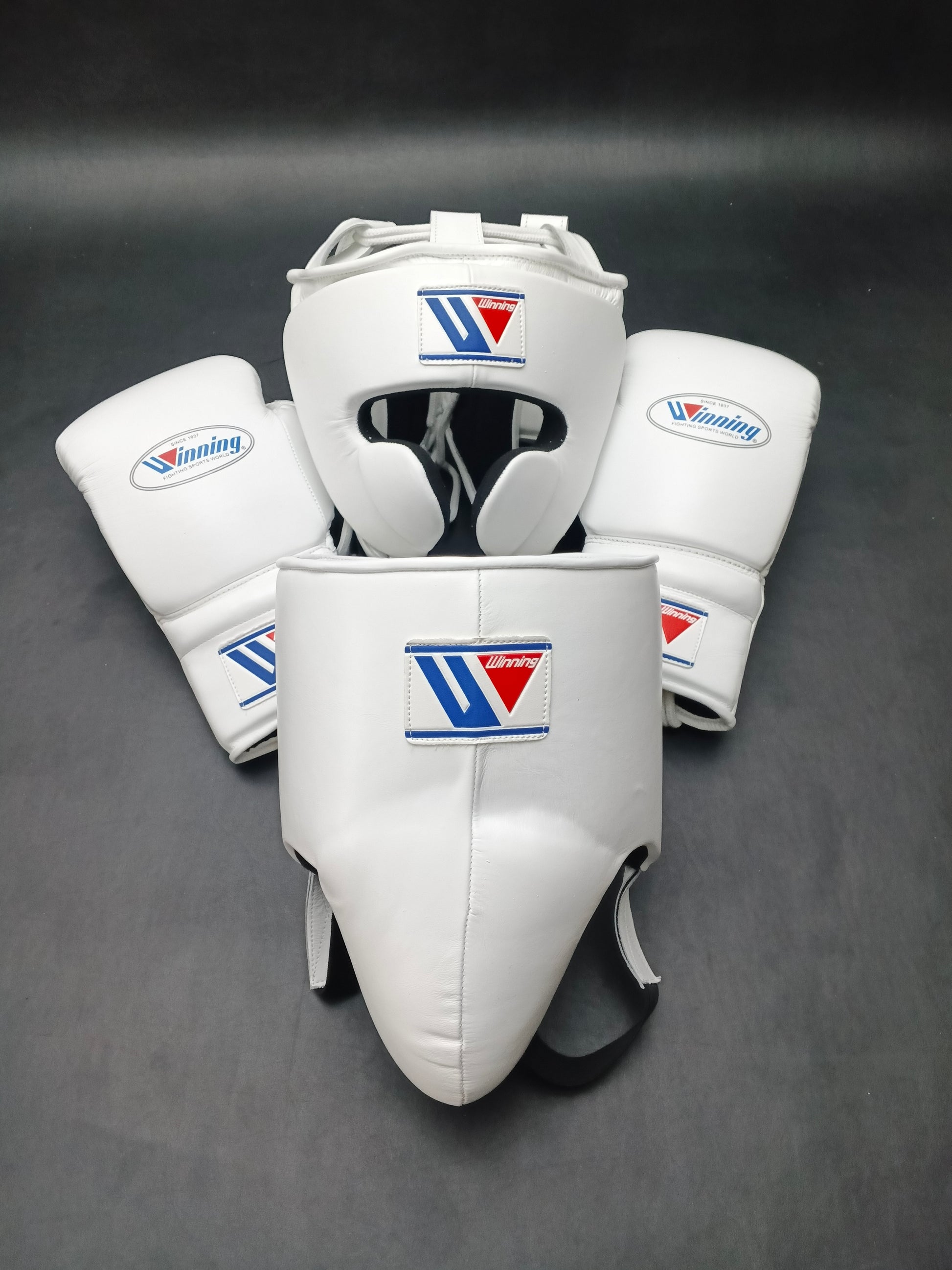 Customizable White Winning Boxing Sets With Cheeks Head Guard