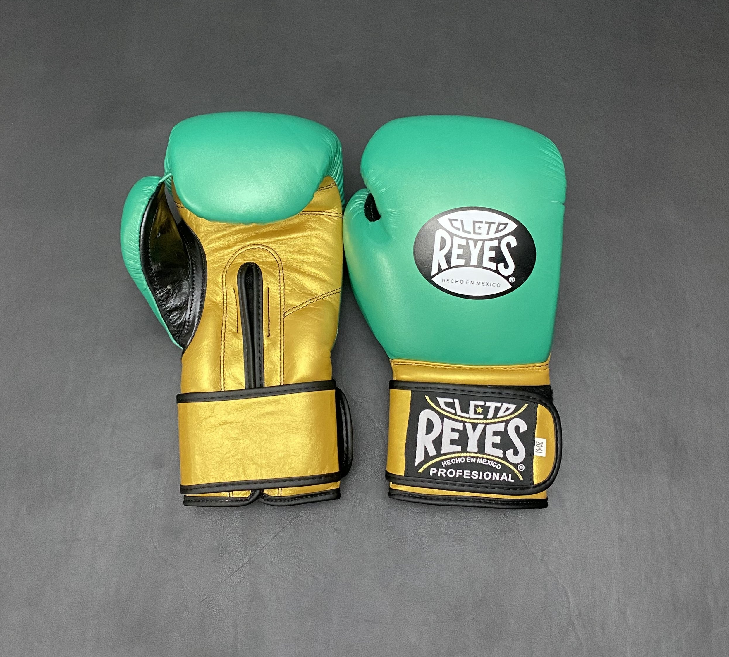 Customizable Green and Gold Cleto Reyes Boxing Gloves, Cleto Reyes Velcro Boxing Gloves, Christmas Gift for Men's and Women's, Thanksgiving Gifts for Him and Her