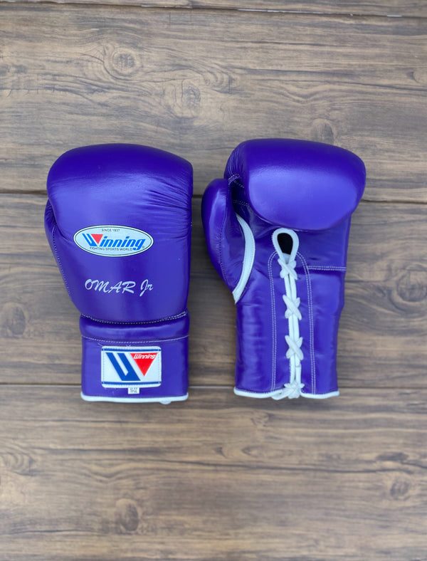 Customizable Blue Winning Boxing Sets With Nose Bar Head Guard