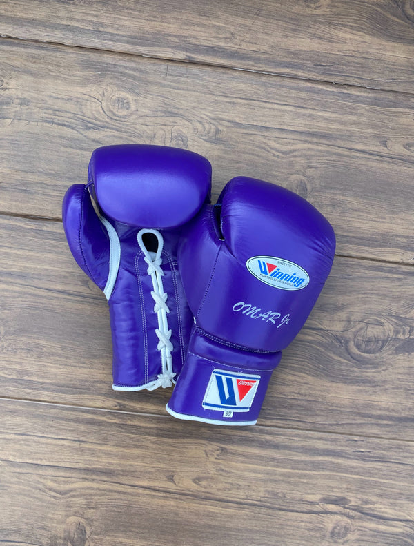 Customizable Blue Winning Boxing Sets With Nose Bar Head Guard