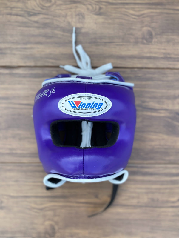 Customizable Blue Winning Boxing Sets With Nose Bar Head Guard