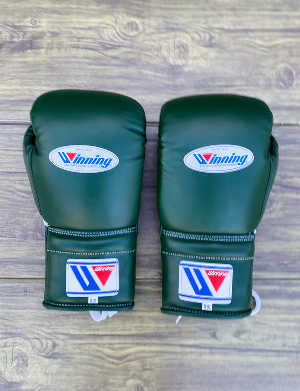 Customizable Green Winning Boxing Sets With Cheeks Head Guard