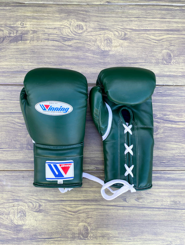 Customizable Green Winning Boxing Sets With Cheeks Head Guard