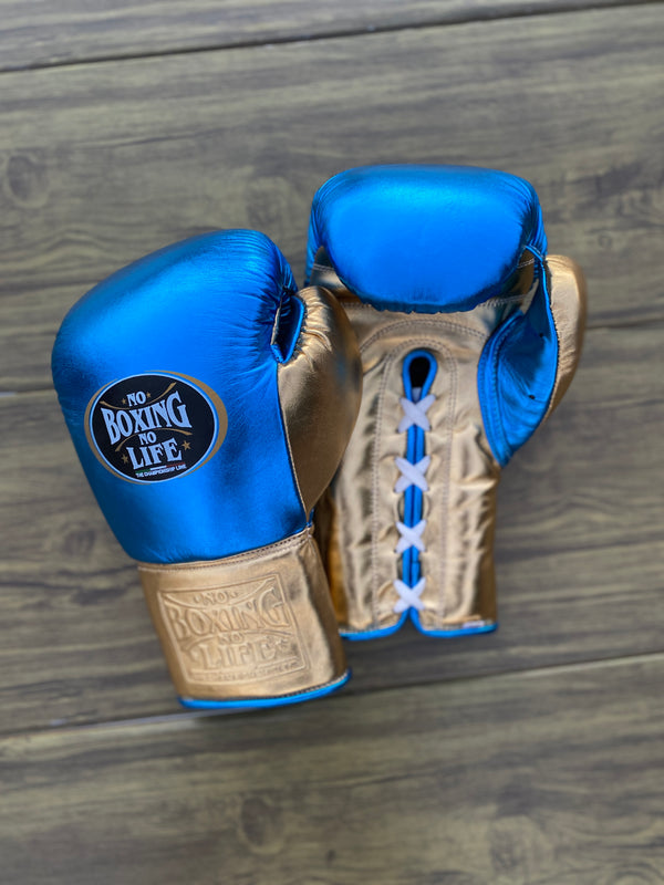 Customizable Blue and Gold No Boxing No Life Boxing Sets With Cheeks Head Guard