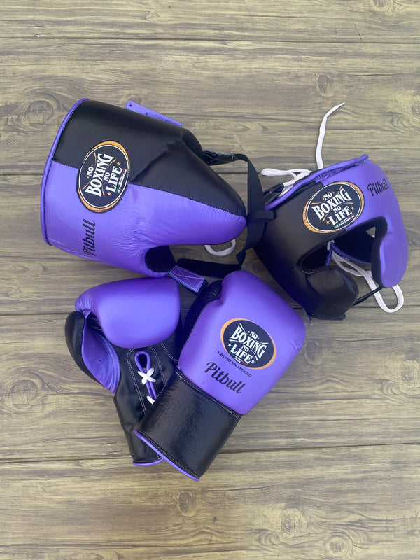Customizable Purple and Black No Boxing No Life Boxing Sets With Cheeks Head Guard