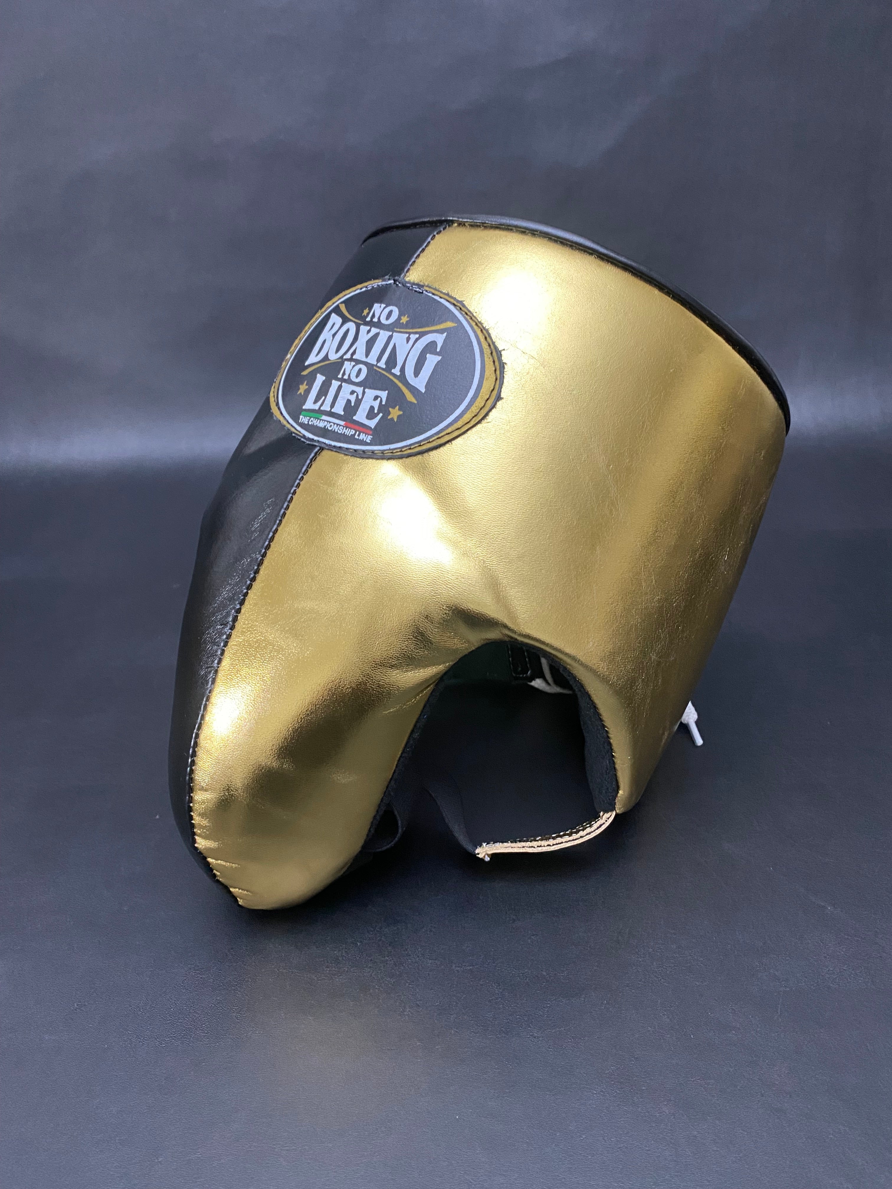 Customizable Black and Gold No Boxing No Life Boxing Groin Guards