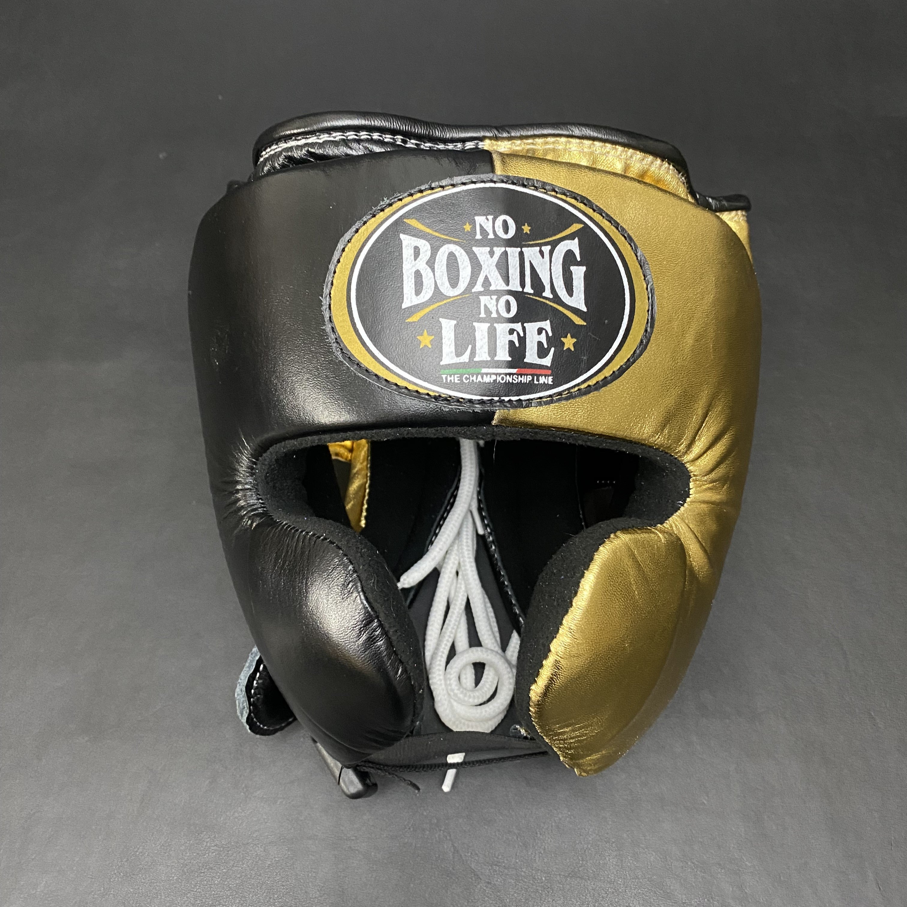 Customizable Black and Gold No Boxing No Life Boxing Head Guard