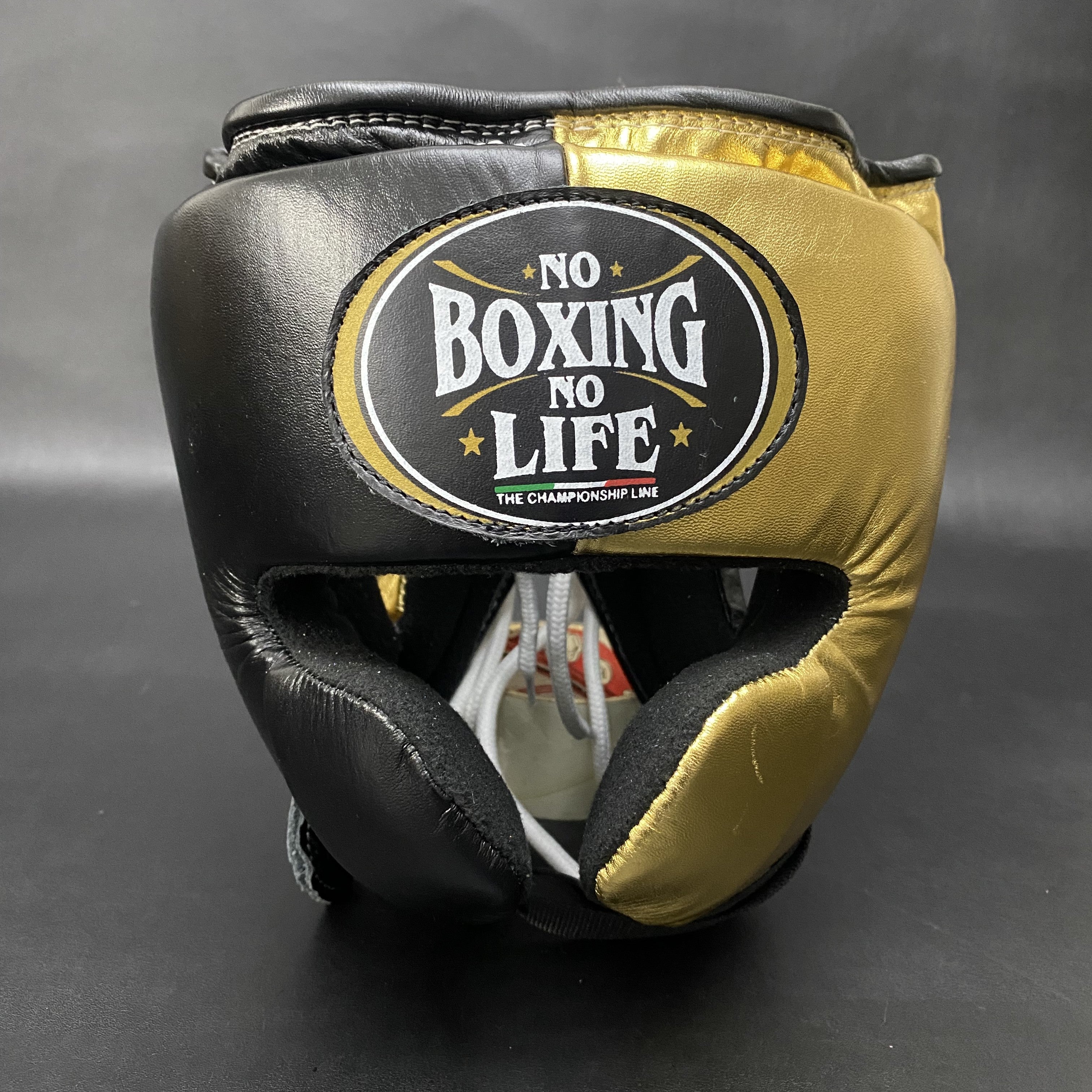 Customizable Black and Gold No Boxing No Life Boxing Head Guard