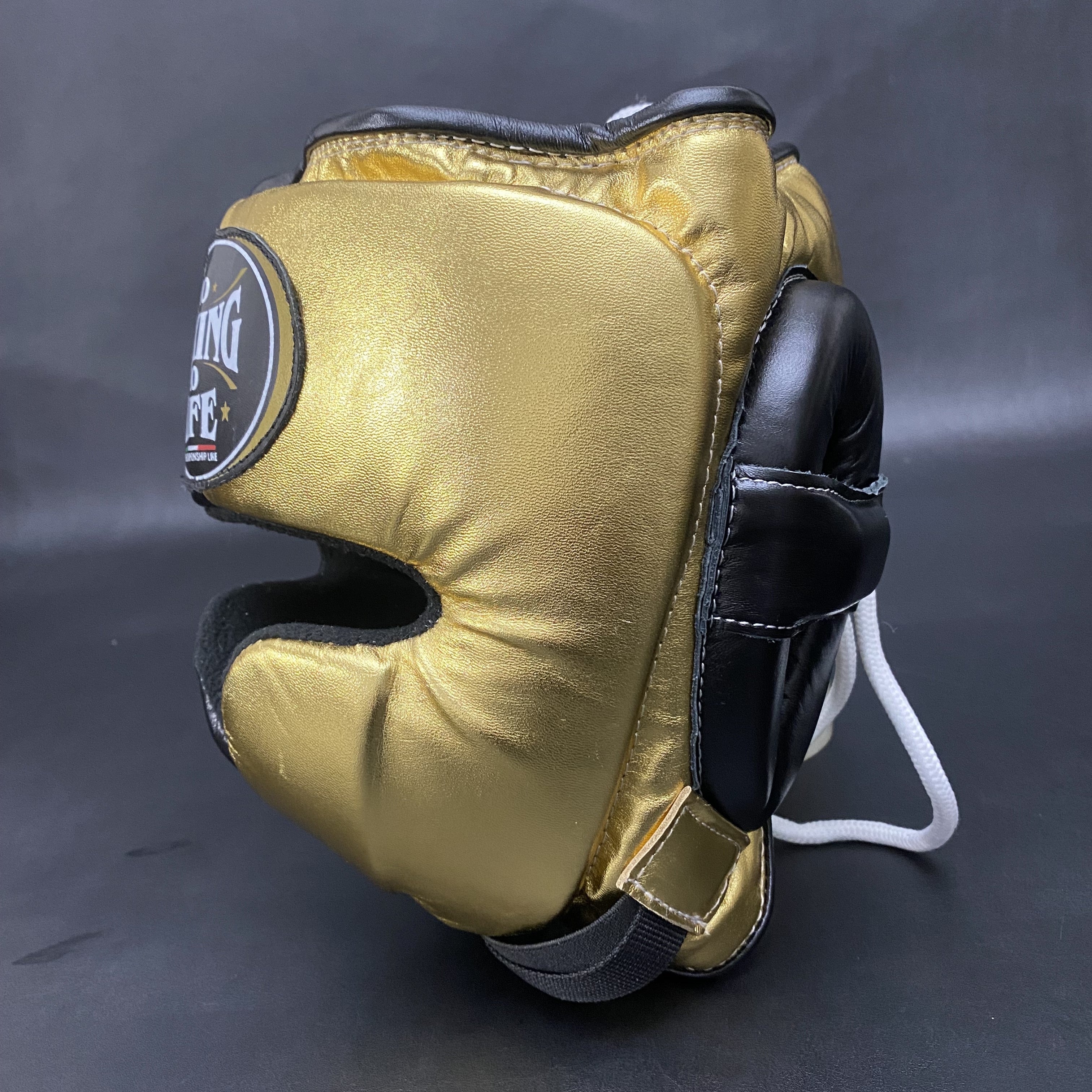 Customizable Black and Gold No Boxing No Life Boxing Head Guard