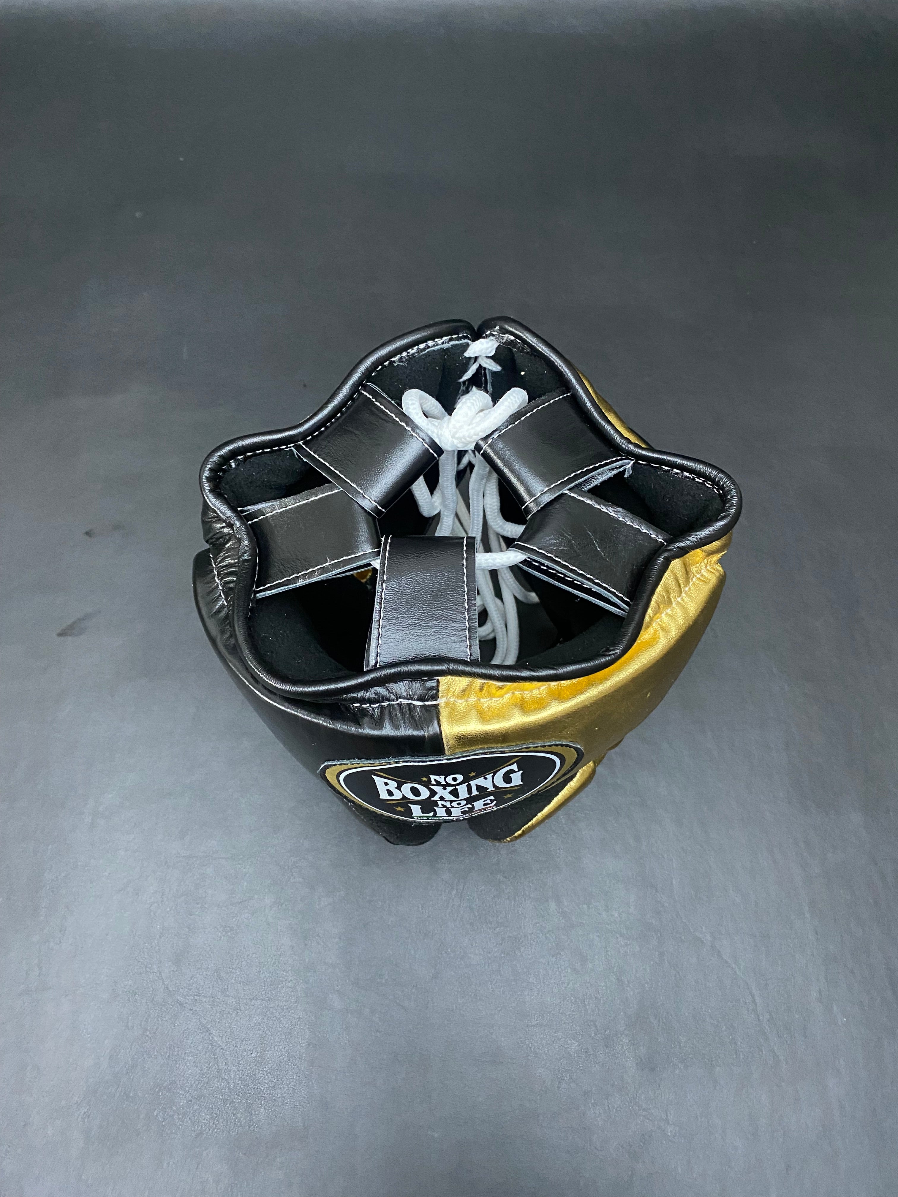 Customizable Black and Gold No Boxing No Life Boxing Set With Cheeks Head Guard