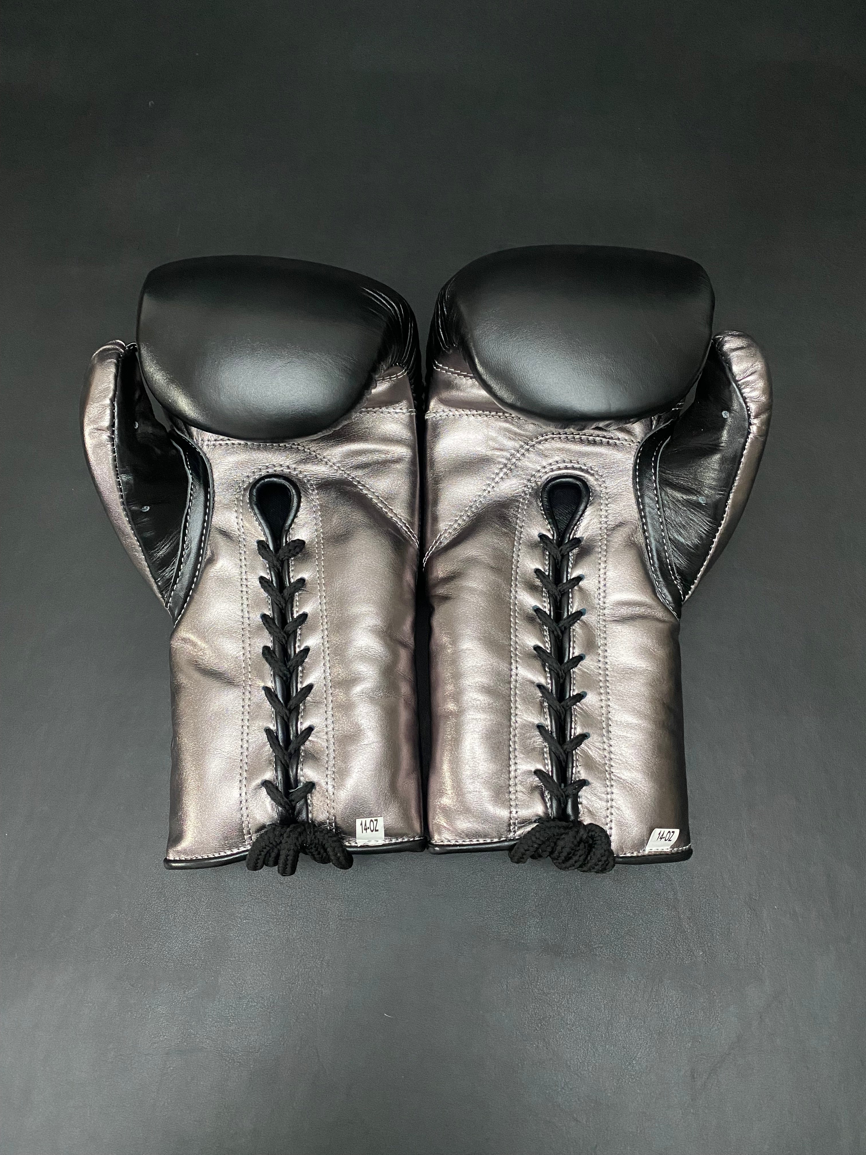 Customizable Black and Tan No Boxing No Life Boxing Gloves, No Boxing No Life Lace Up Boxing Gloves