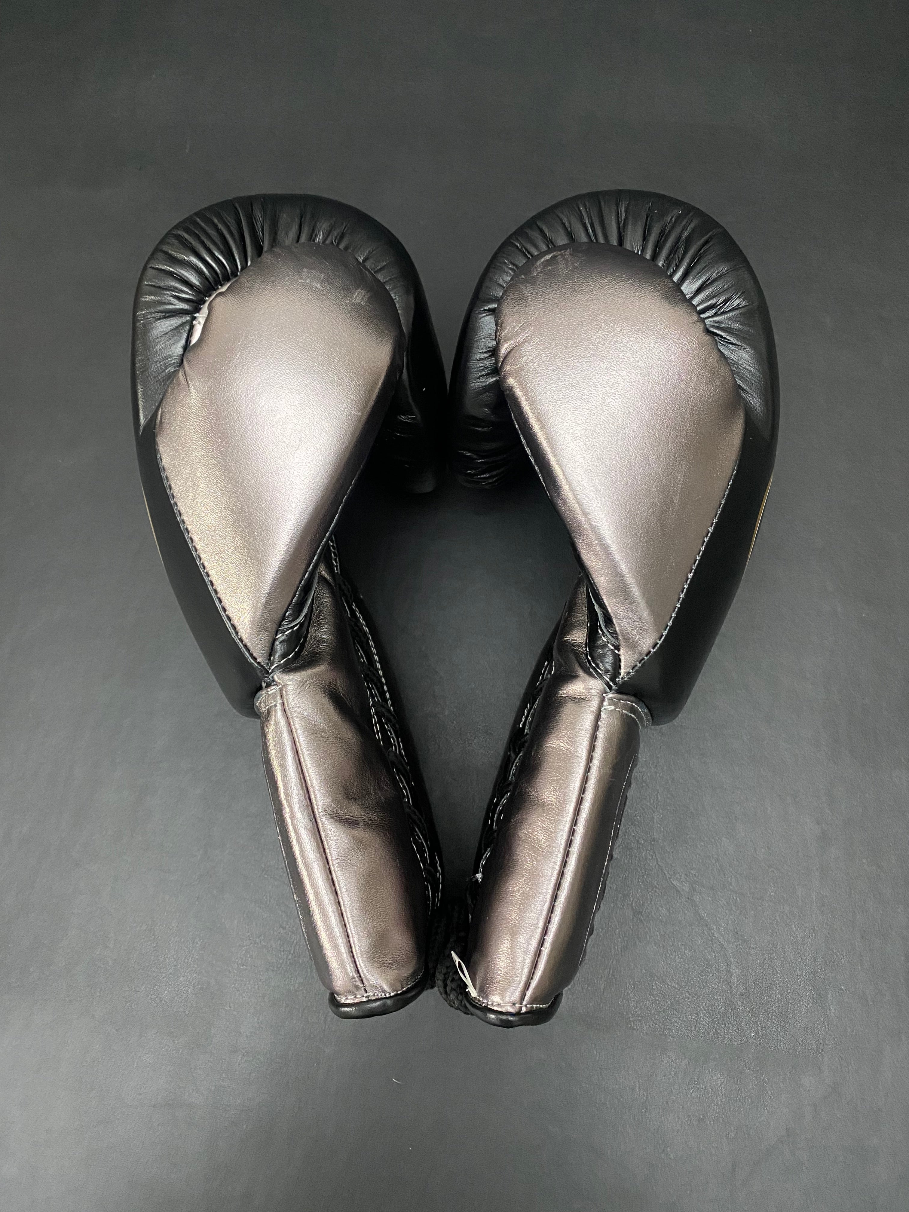 Customizable Black and Tan No Boxing No Life Boxing Gloves, No Boxing No Life Lace Up Boxing Gloves