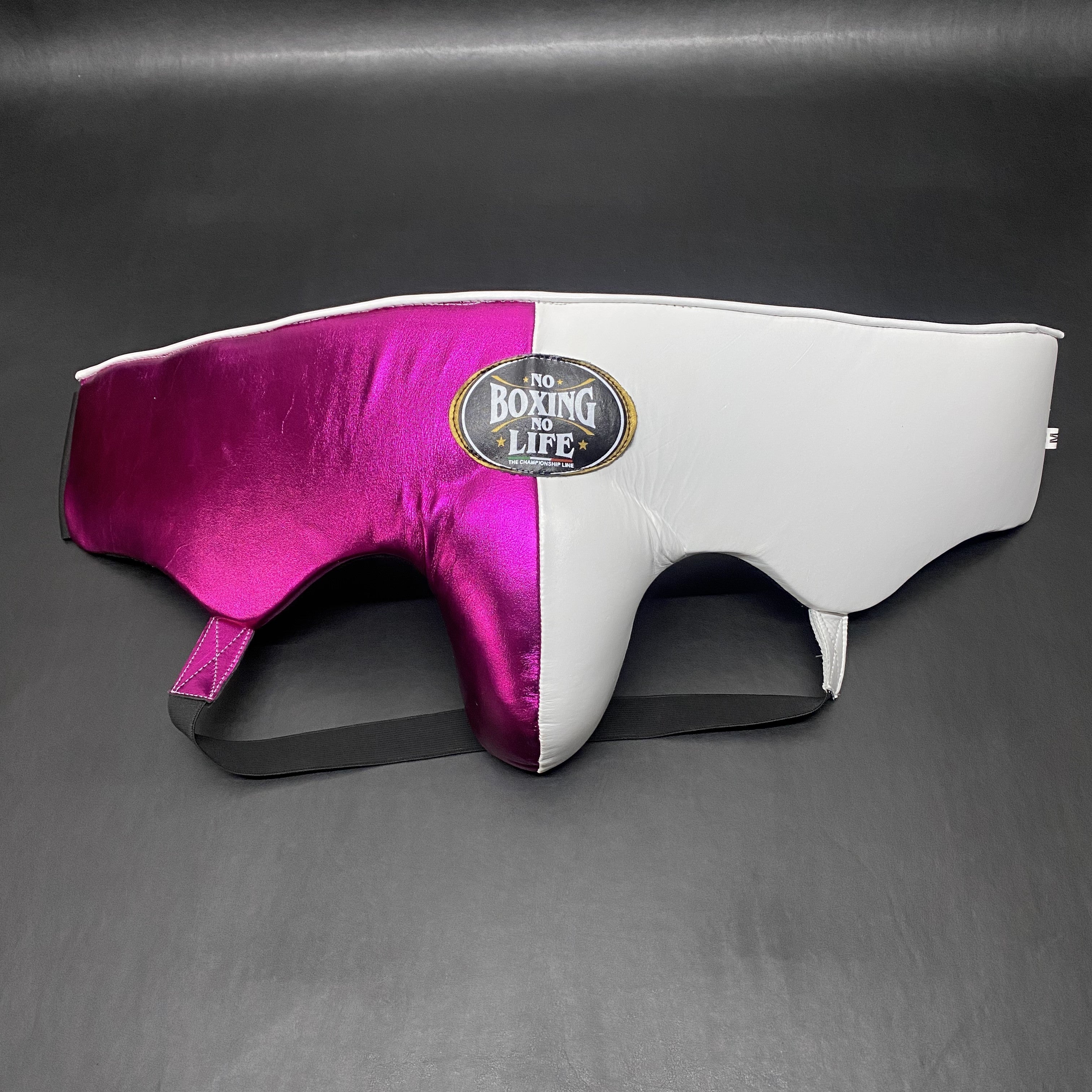 Customizable Pink and White No Boxing No Life Boxing Groin Guards