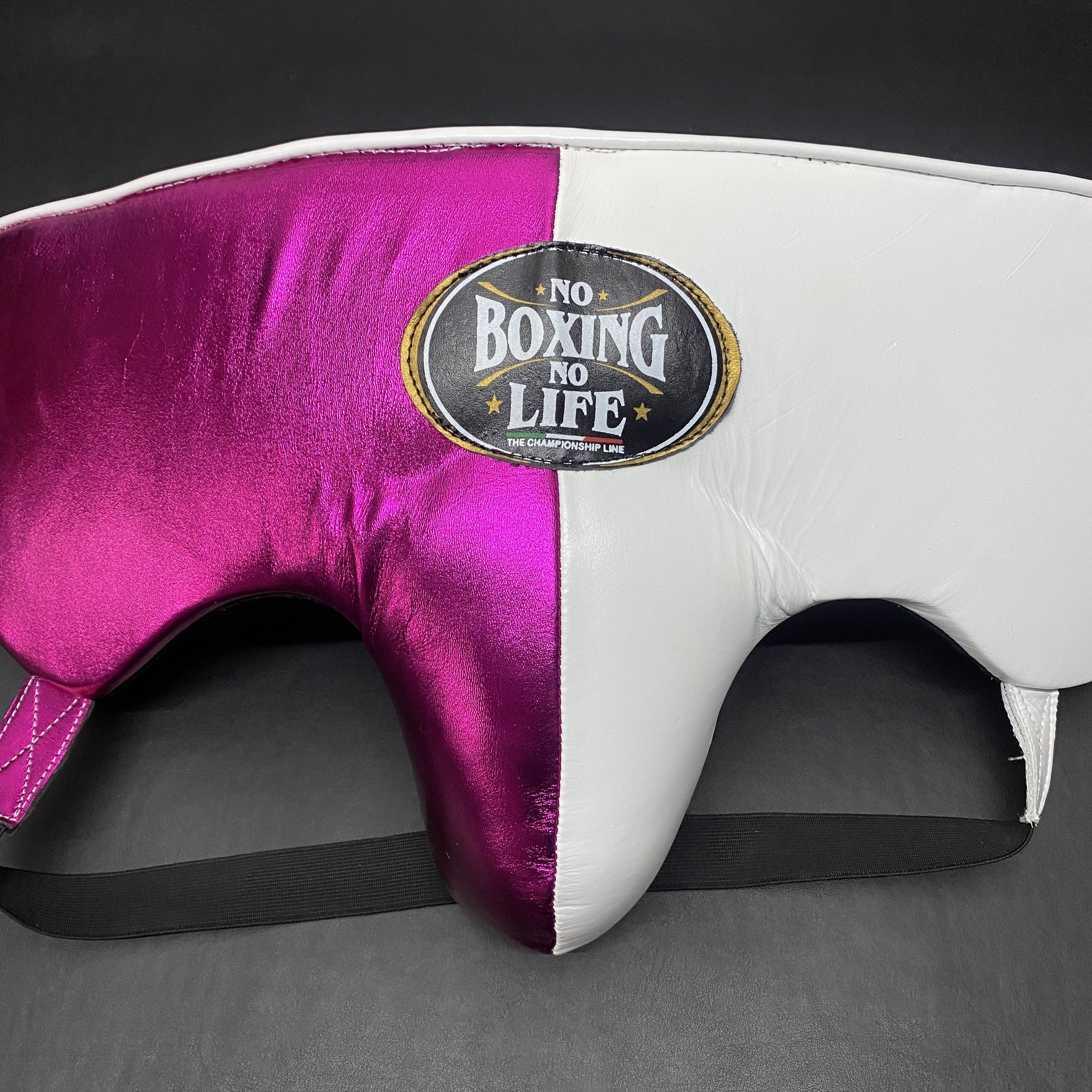 Customizable Pink and White No Boxing No Life Boxing Groin Guards