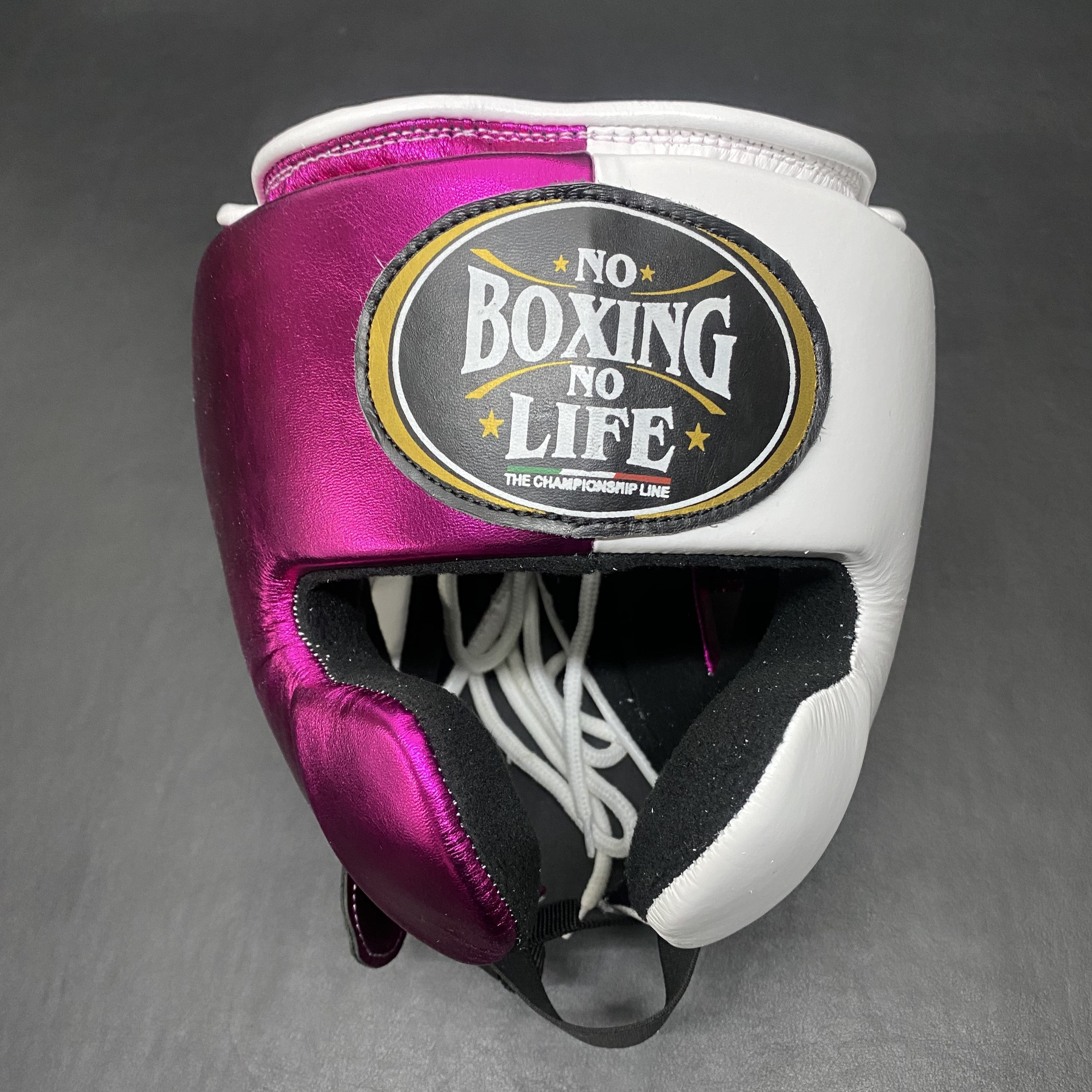 Customizable White and Pink No Boxing No Life Boxing Head Guard