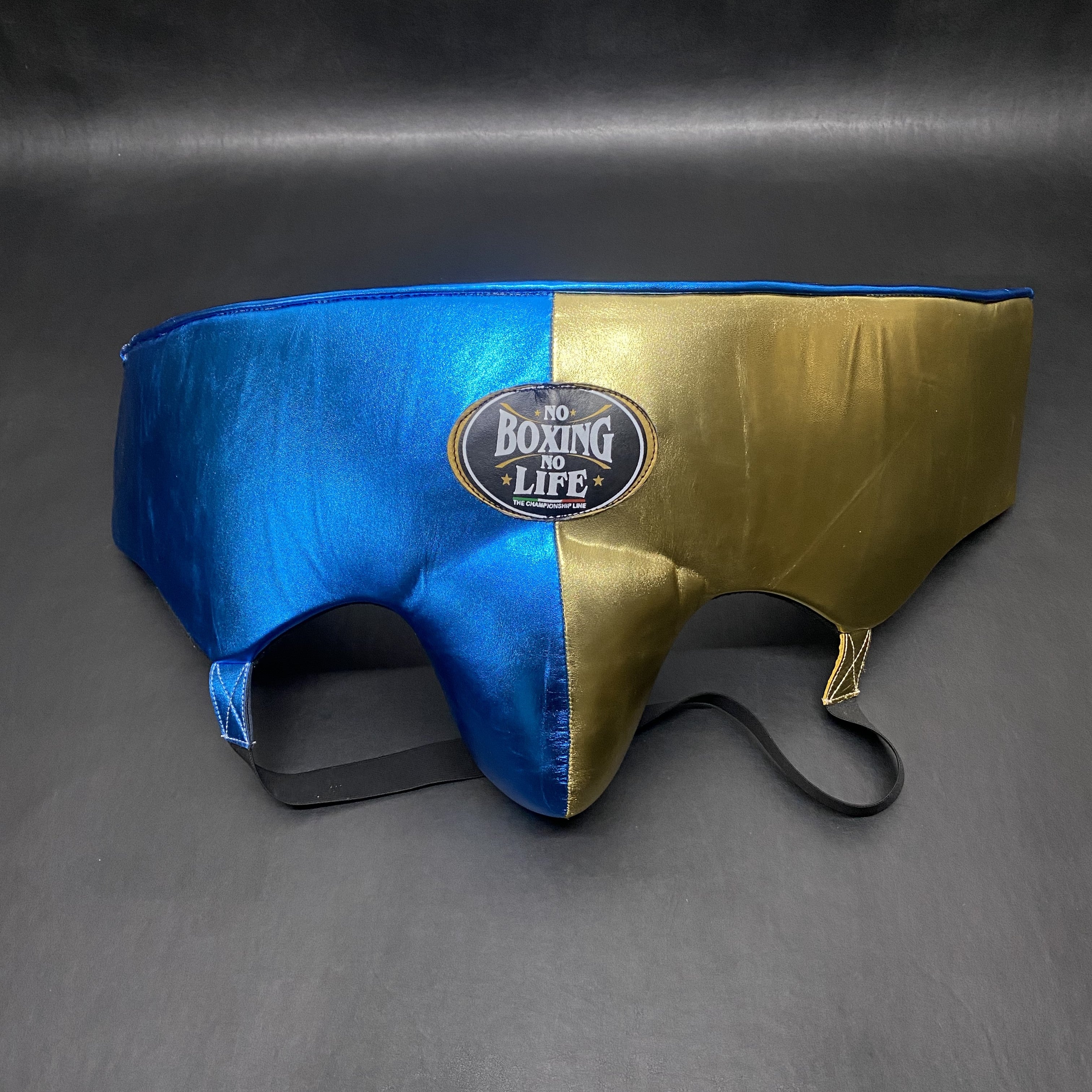 Customizable Blue and Gold No Boxing No Life Boxing Groin Guards