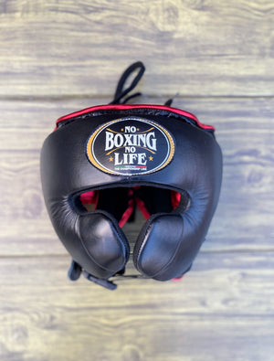 Customizable Red and Black No Boxing No Life Boxing Sets With Cheeks Head Guard