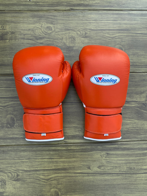 Customizable Orange Winning Boxing Sets With Cheeks Head Guard