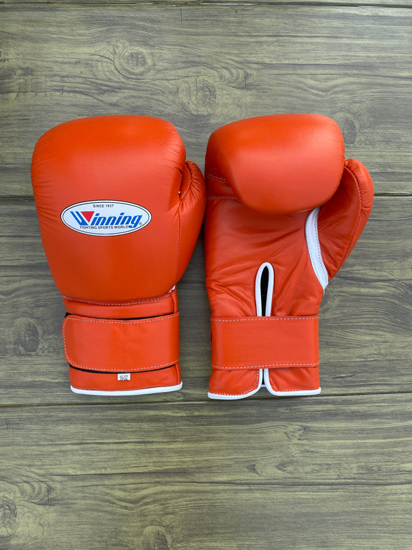 Customizable Orange Winning Boxing Sets With Cheeks Head Guard