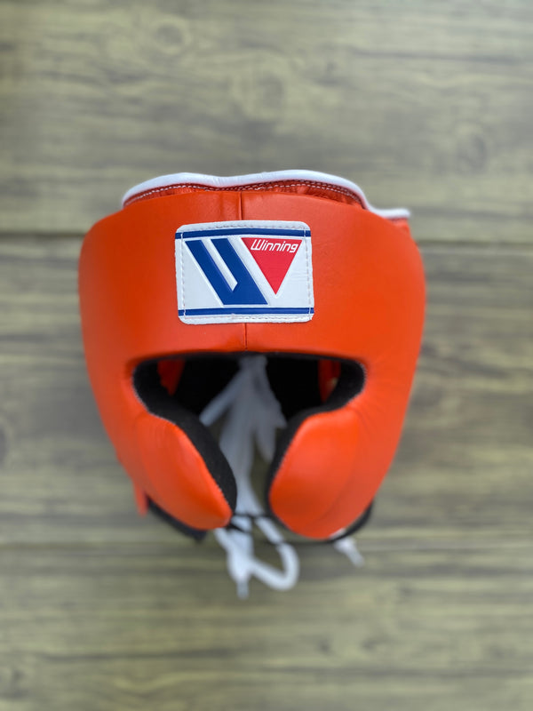 Customizable Orange Winning Boxing Sets With Cheeks Head Guard