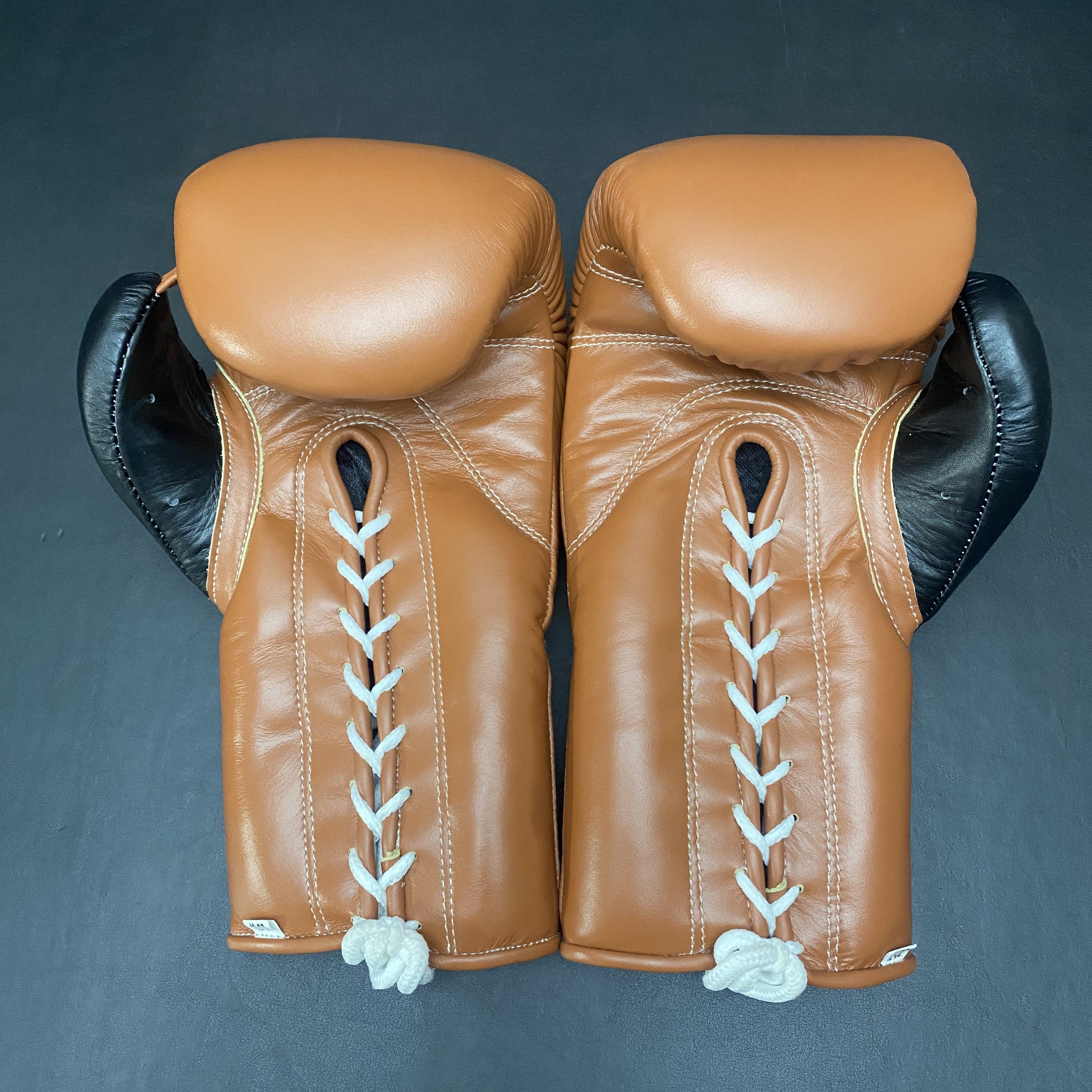 Customizable Brown and Black No Boxing No Life Boxing Gloves, No Boxing No Life Lace Up Boxing Gloves