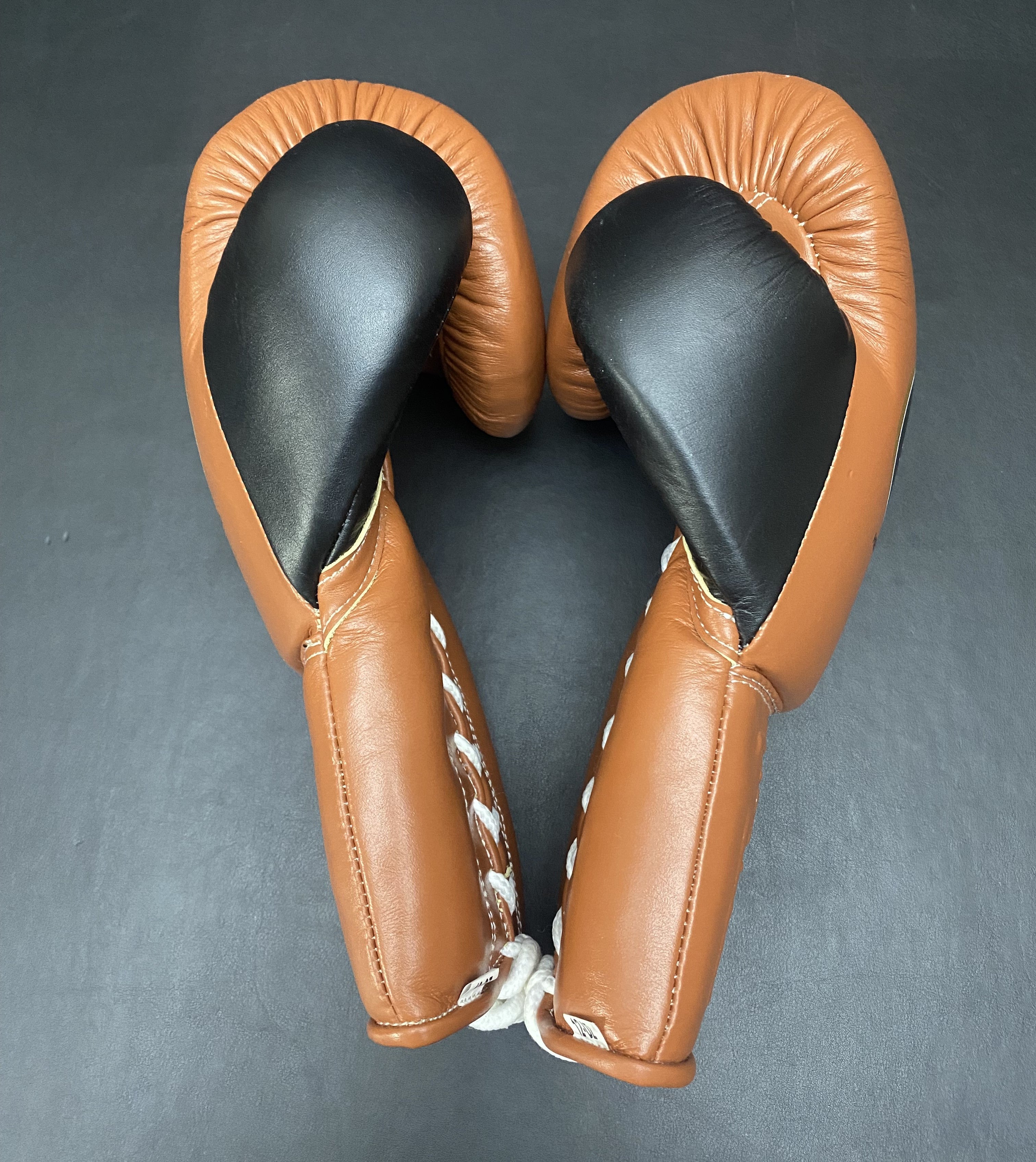 Customizable Brown and Black No Boxing No Life Boxing Gloves, No Boxing No Life Lace Up Boxing Gloves