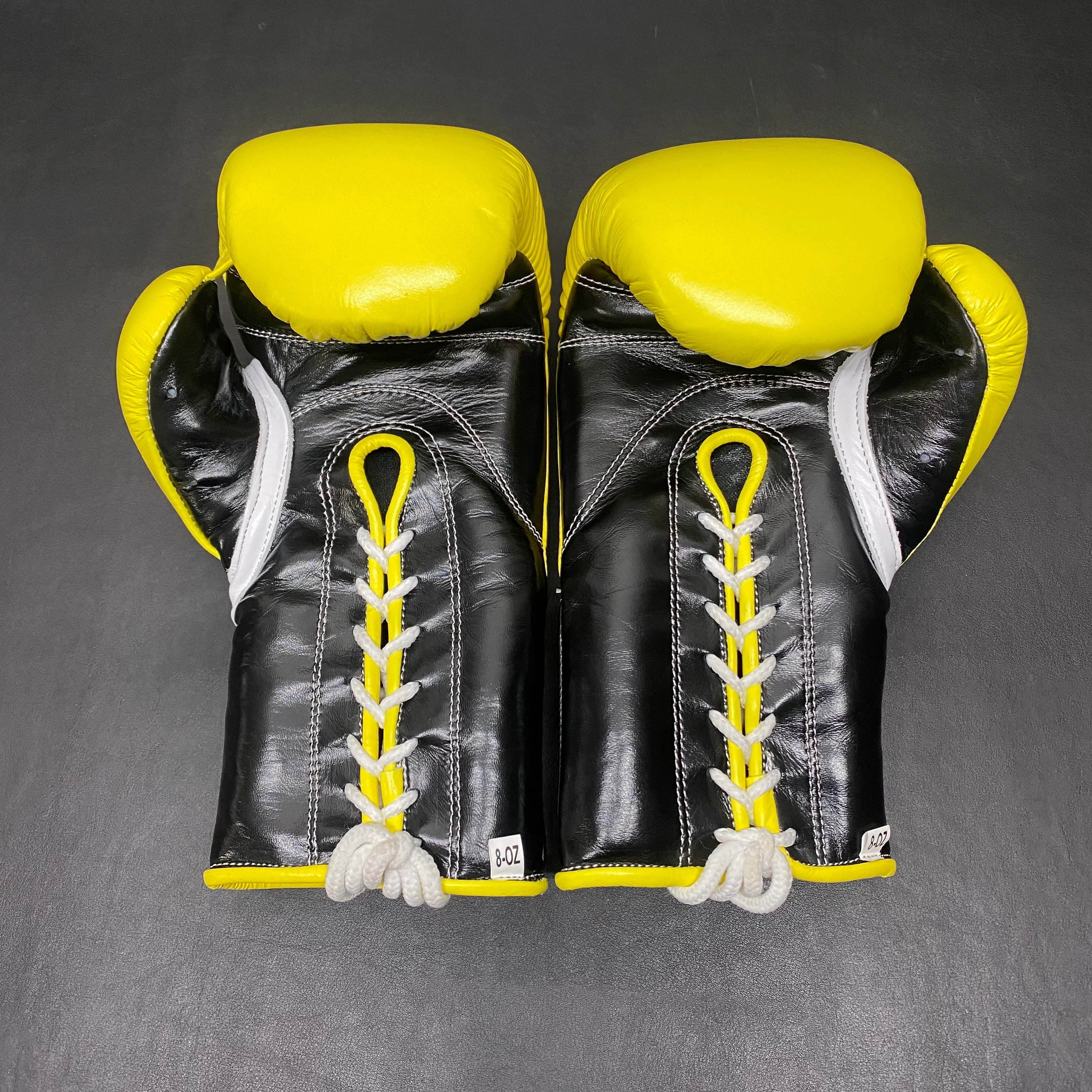 Customizable Yellow and Black No Boxing No Life Boxing Gloves, No Boxing No Life Lace Up Boxing Gloves