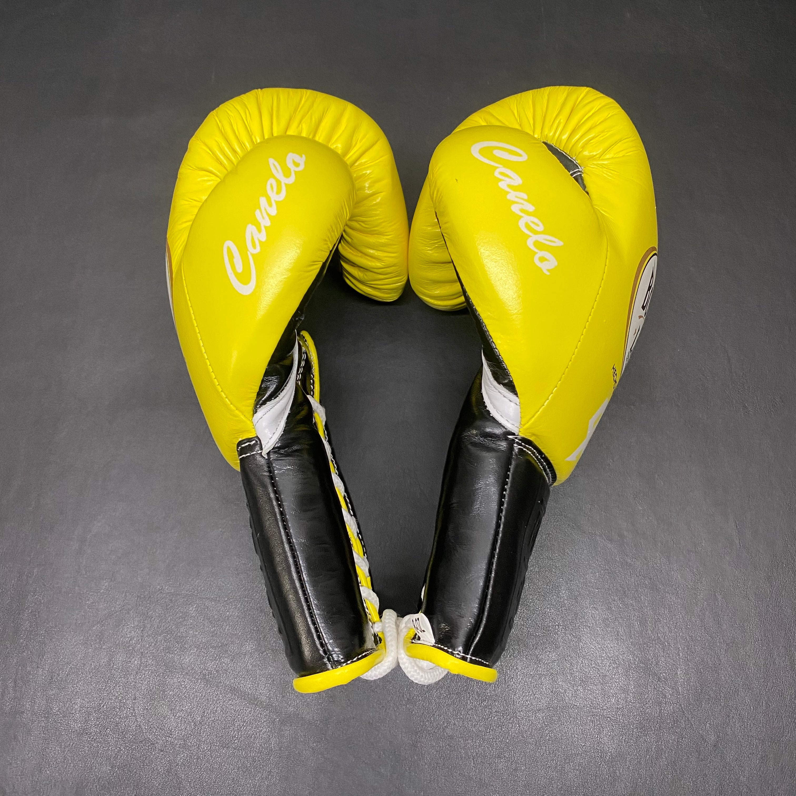 Customizable Yellow and Black No Boxing No Life Boxing Gloves, No Boxing No Life Lace Up Boxing Gloves