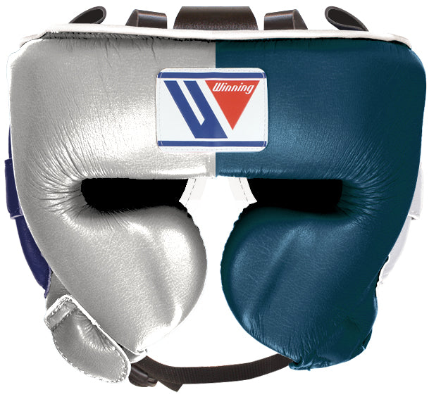 Customizable Silver and Navy Winning Boxing Sets With Cheeks Head Guard
