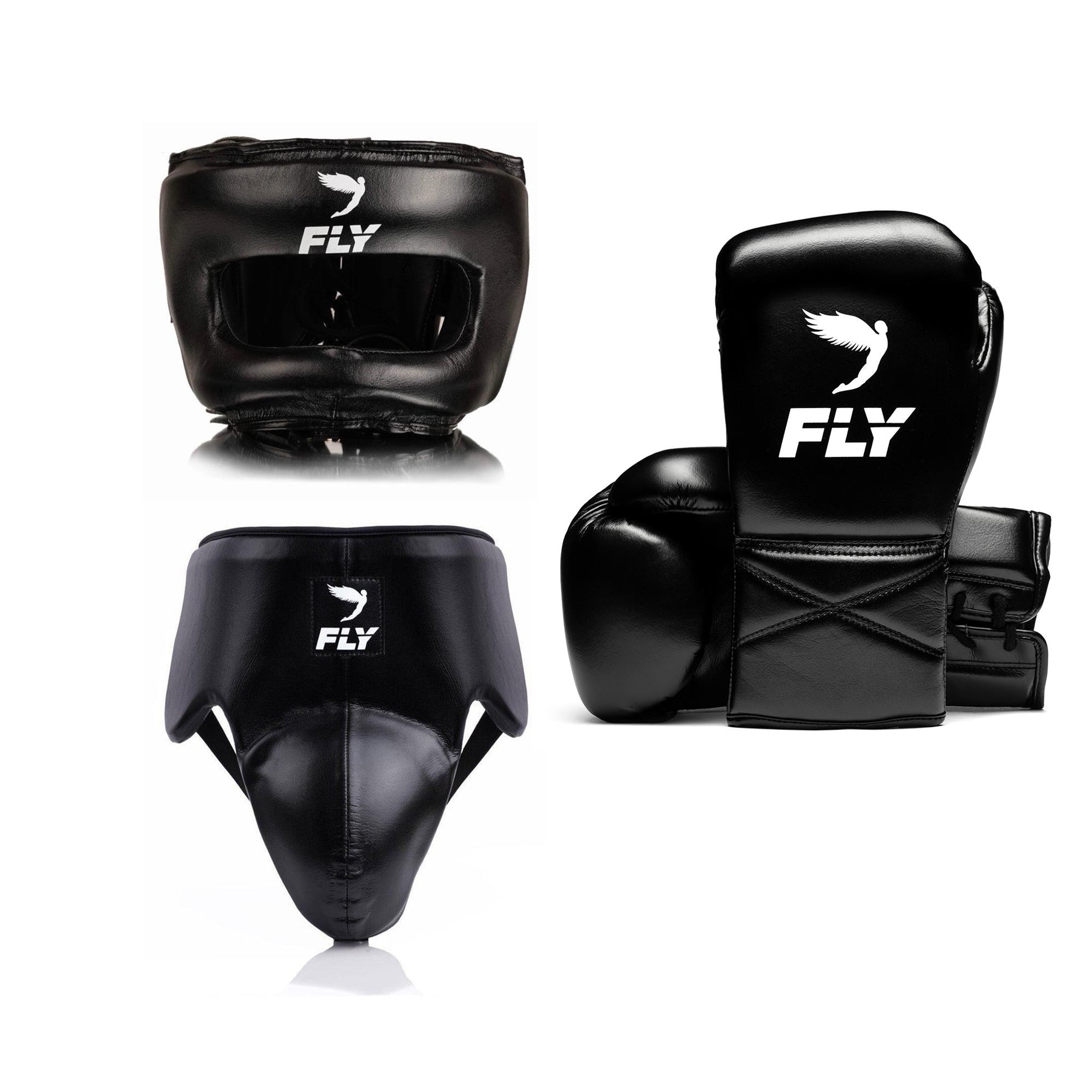 Customizable Black Fly Boxing Set, Fly Velcro Boxing Gloves, and Full Face Head Guard Christmas Gift for Men's and Women's, Thanksgiving Gifts for Him and Her