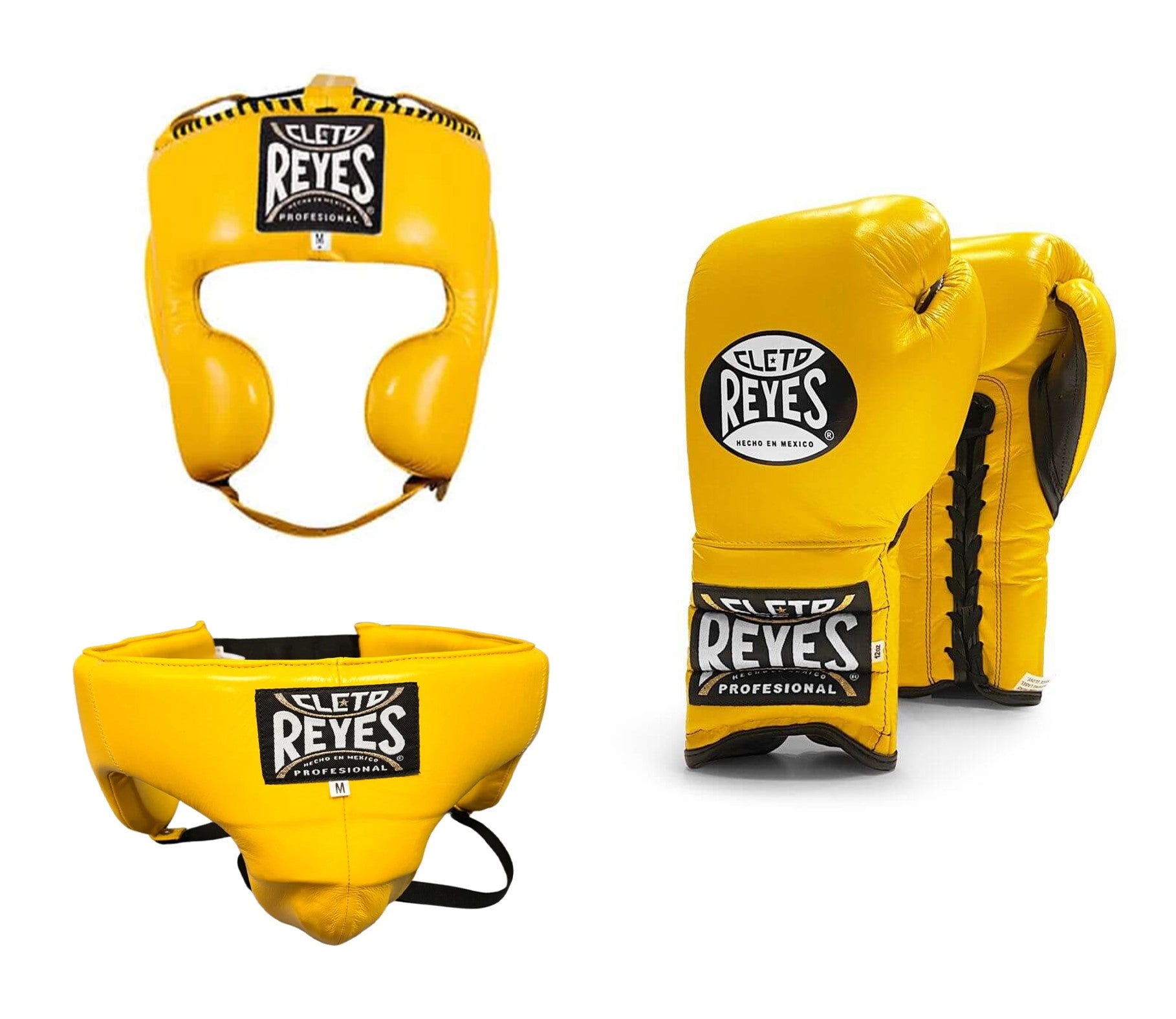 Customizable Yellow Cleto Reyes Boxing Sets With Cheeks Head Guard