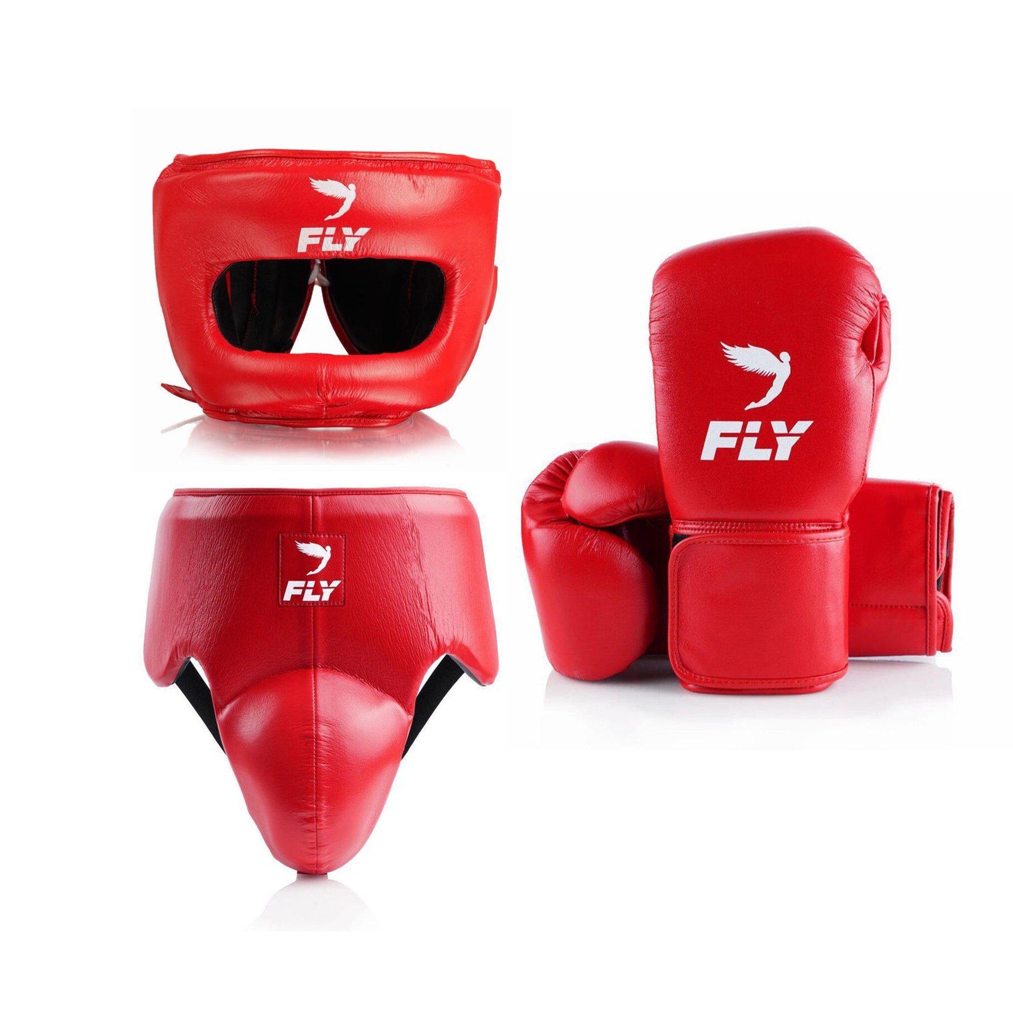 Customizable Red Fly Boxing Set, Fly Velcro Boxing Gloves, and Full Face Head Guard Christmas Gift for Men's and Women's, Thanksgiving Gifts for Him and Her