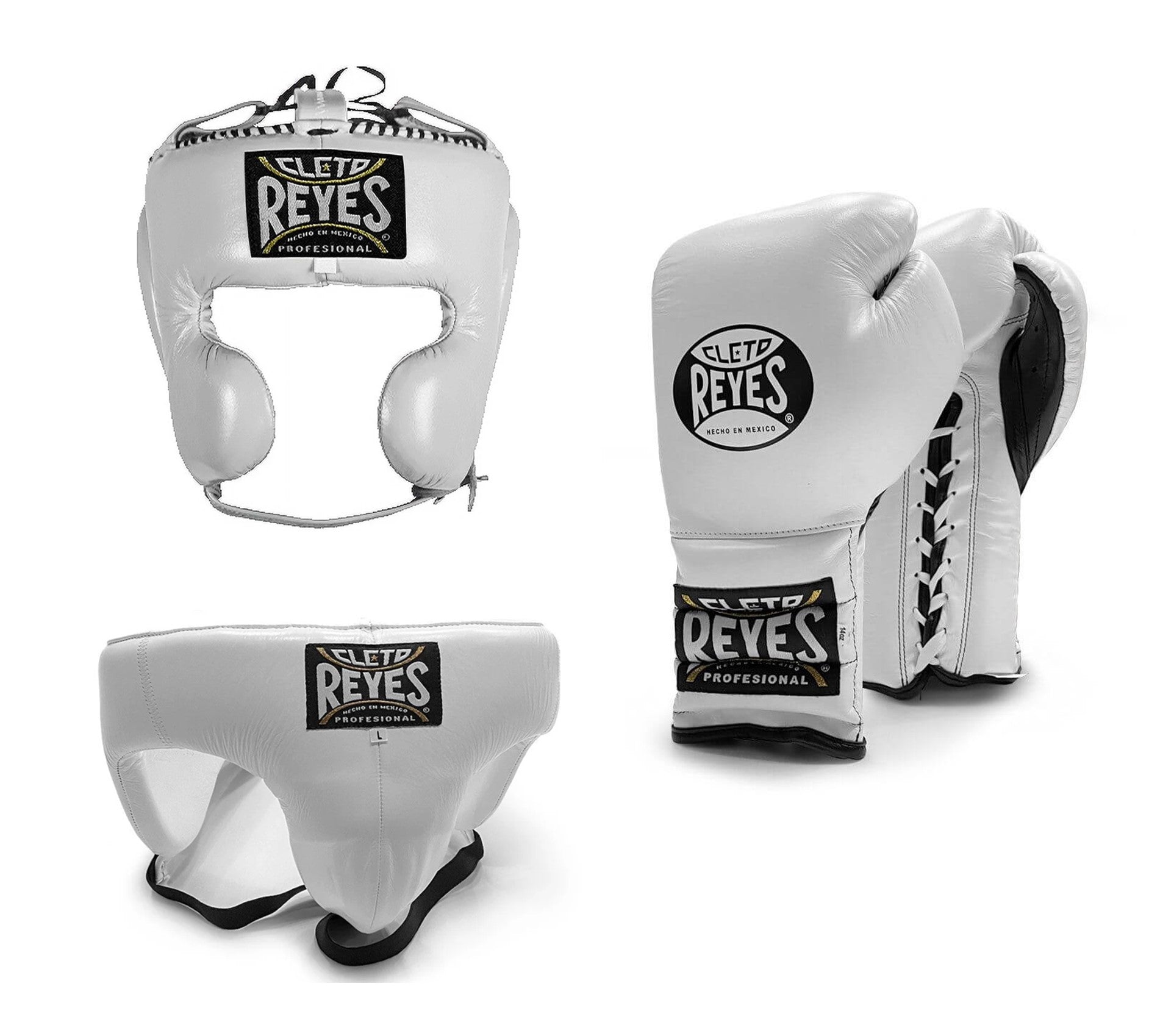 Customizable White Cleto Reyes Boxing Sets With Cheeks Head Guard