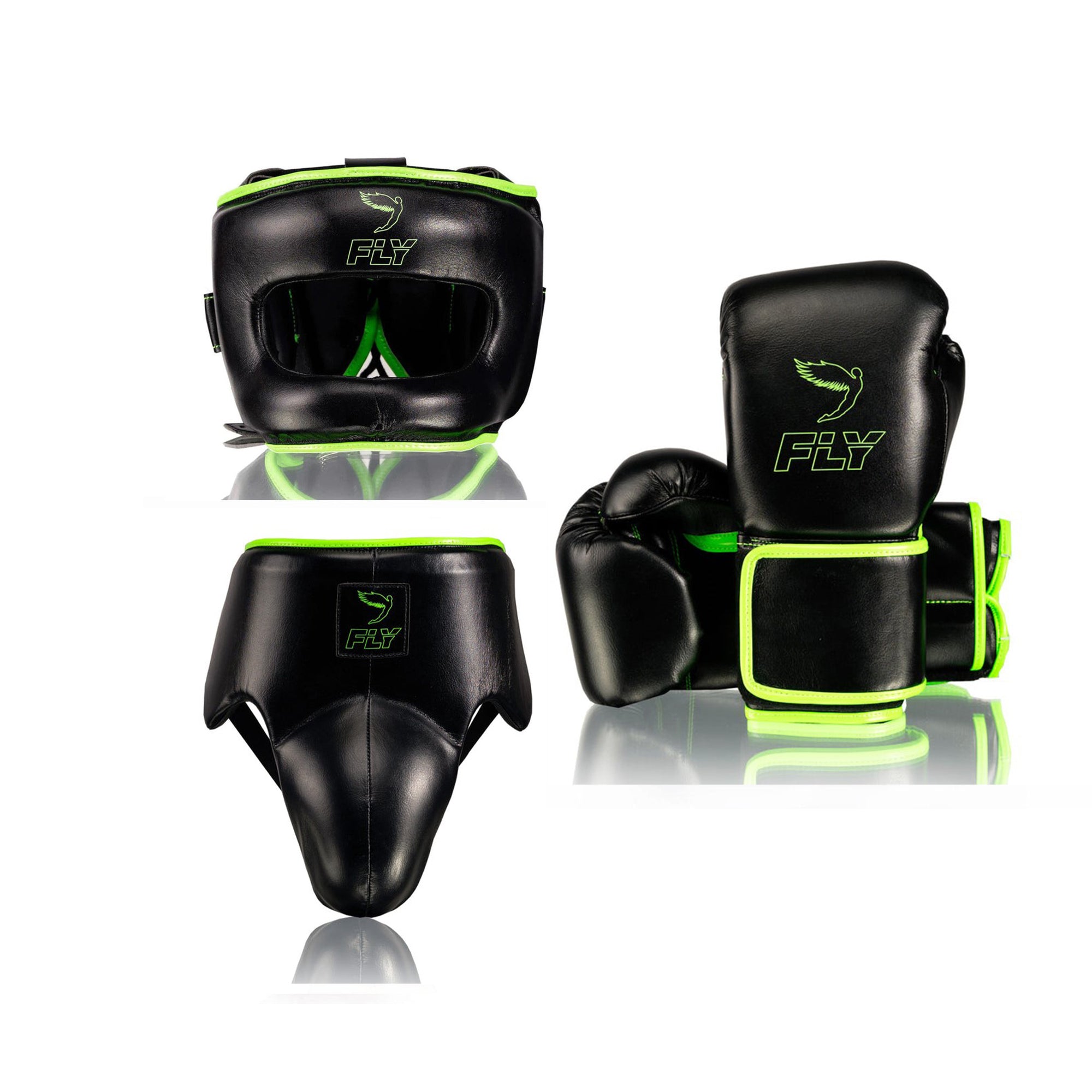 Customizable Black and Neon Fly Boxing Set, Fly Velcro Boxing Gloves, and Full Face Head Guard Christmas Gift for Men's and Women's, Thanksgiving Gifts for Him and Her