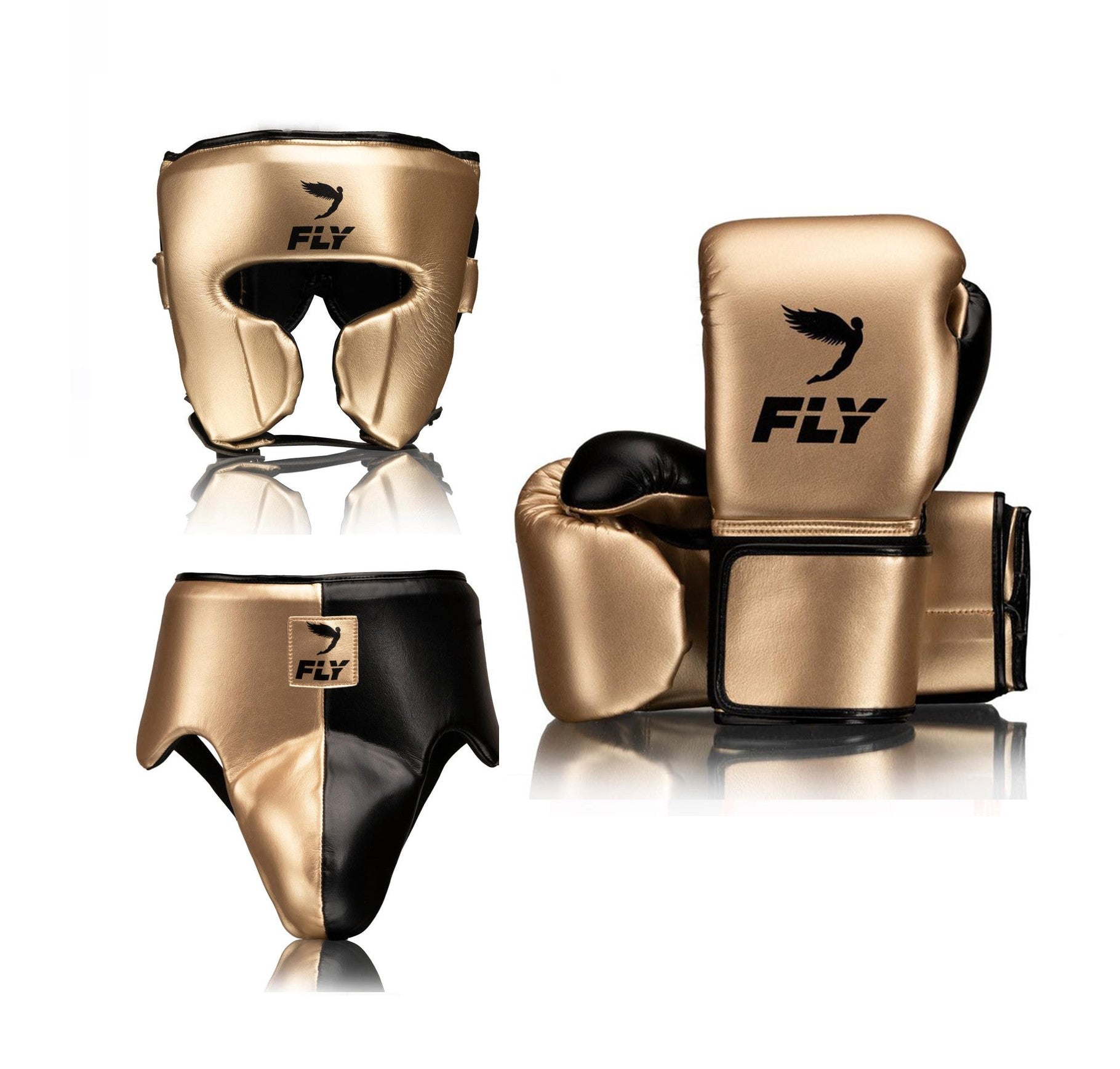 Customizable Gold and Black Fly Boxing Set, Fly Velcro Boxing Gloves, Christmas Gift for Men's and Women's, Thanksgiving Gifts for Him and Her