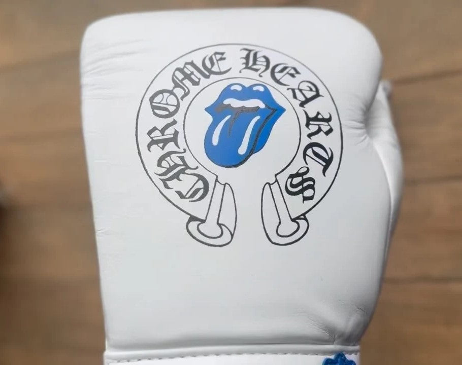 Chrome Heart Winning Boxing Gloves, Winning Lace up Boxing Gloves, Christmas Gift for Men's and Women's, Thanksgiving Gifts for Him and Her - White