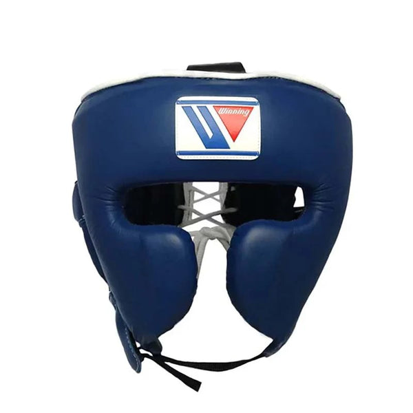 Customizable Navy Blue Winning Boxing Sets With Cheeks Head Guard