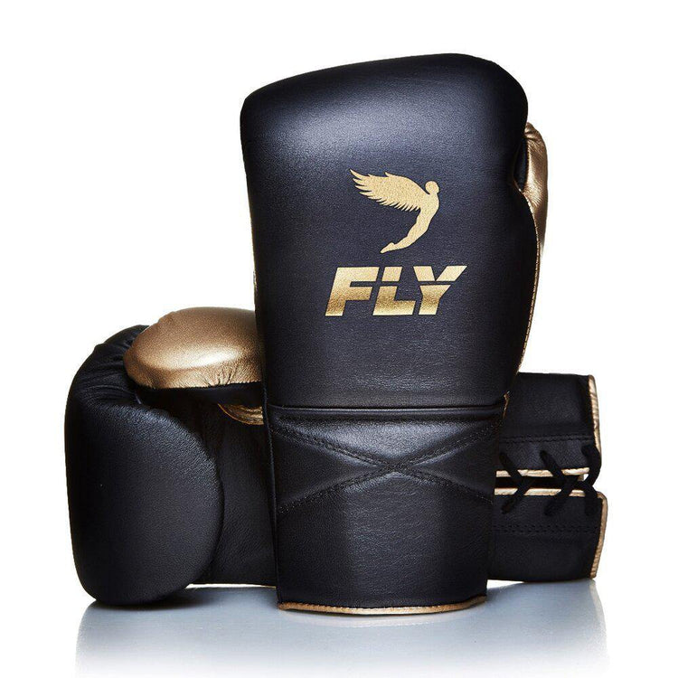 Customizable Black and Gold Fly Boxing Gloves, Fly Lace up Boxing Gloves, Christmas Gift for Men's and Women's, Thanksgiving Gifts for Him and Her