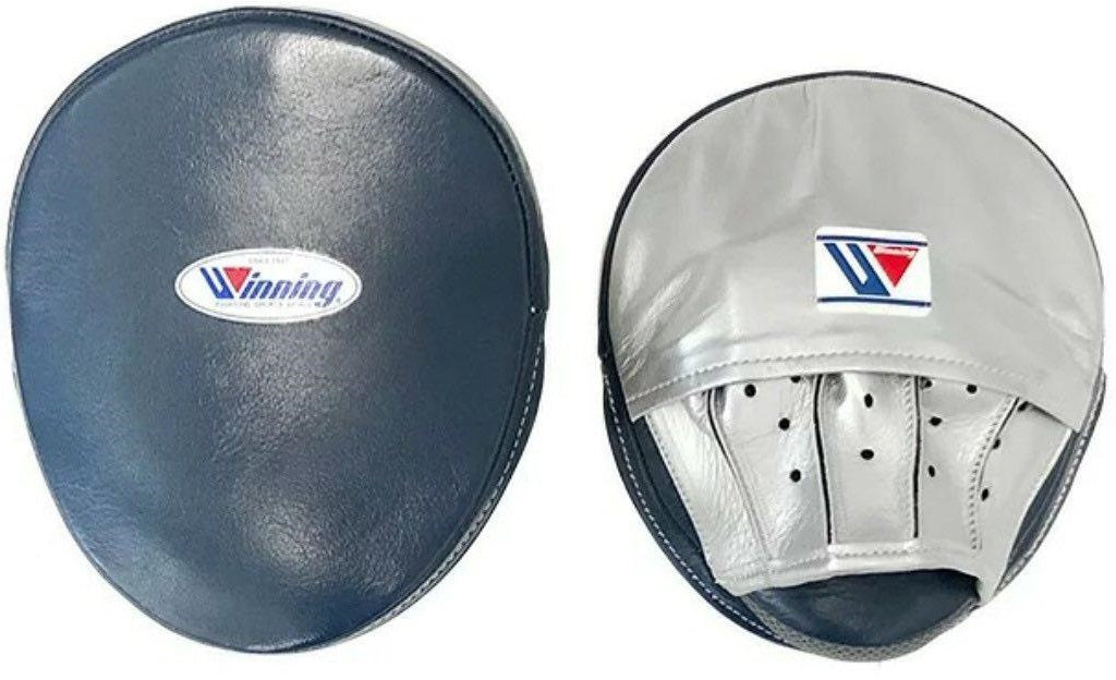 Winning Oval Curved Punch Mitts - Gold · White
