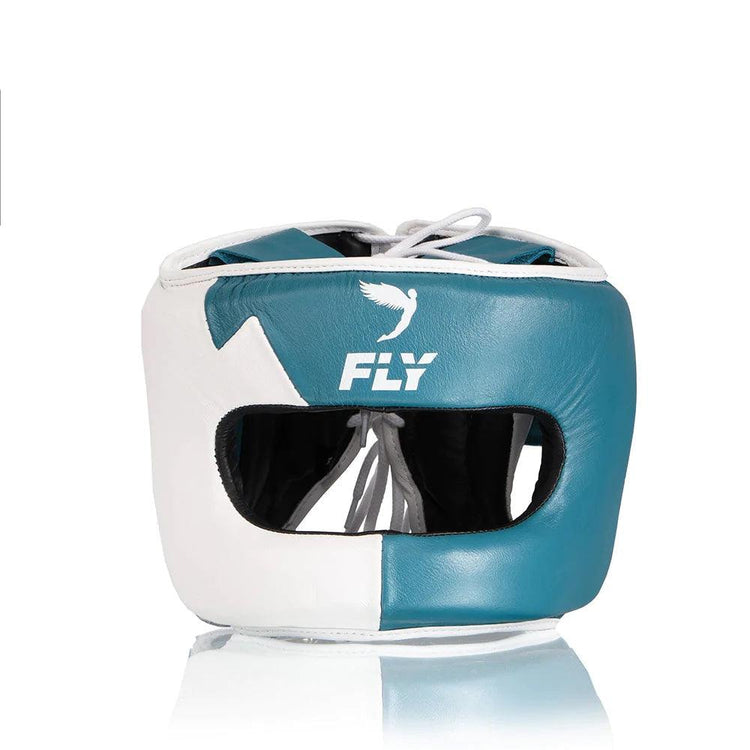 Customizable Aqua and White Fly Boxing Set, Fly Velcro Boxing Gloves, and Full Face Head Guard Christmas Gift for Men's and Women's, Thanksgiving Gifts for Him and Her
