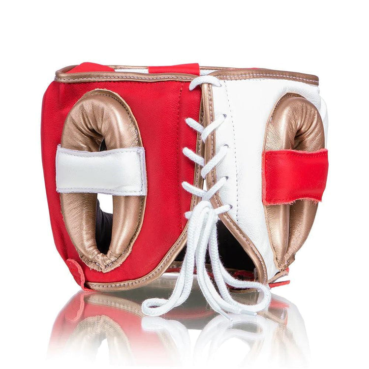 Customizable Red and White Fly Boxing Set, Fly Velcro Boxing Gloves, and Full Face Head Guard Christmas Gift for Men's and Women's, Thanksgiving Gifts for Him and Her