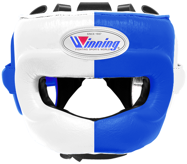 Winning Full Face Boxing Headgear - White & Black