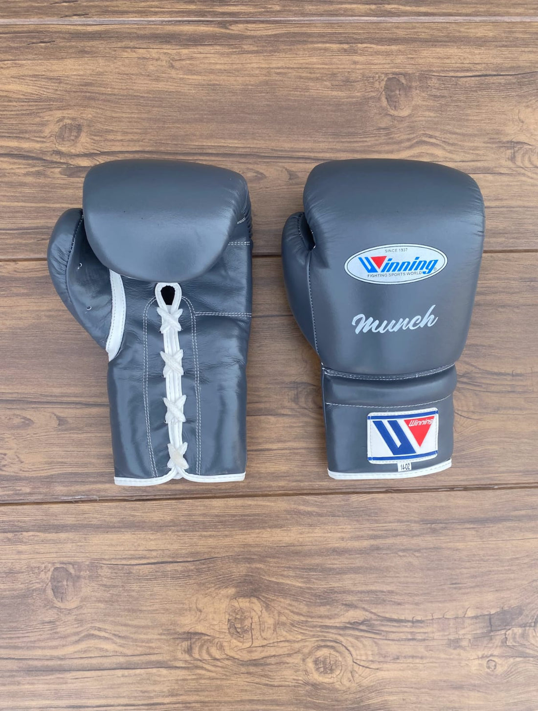 Customizable Gray Winning Boxing Sets With Cheeks Head Guard